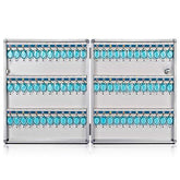StorageMart Aluminium Safe Lock Cabinet with Wall Mount (72 Key Hooks), 40 X 5.5 X 47.5 CM, Silver - StorageMart